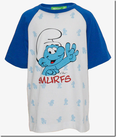 Smurfs Baseball Tee - SGD 16