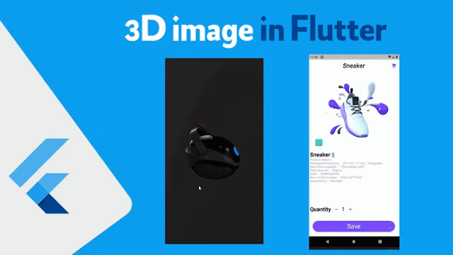 كيفية اضافة صور 3D الى تطبيقك في فلاتر | How to Add 3d Images in Flutter project