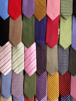 Ties on a rack, Tuttovela village, 28th TAN, Livorno