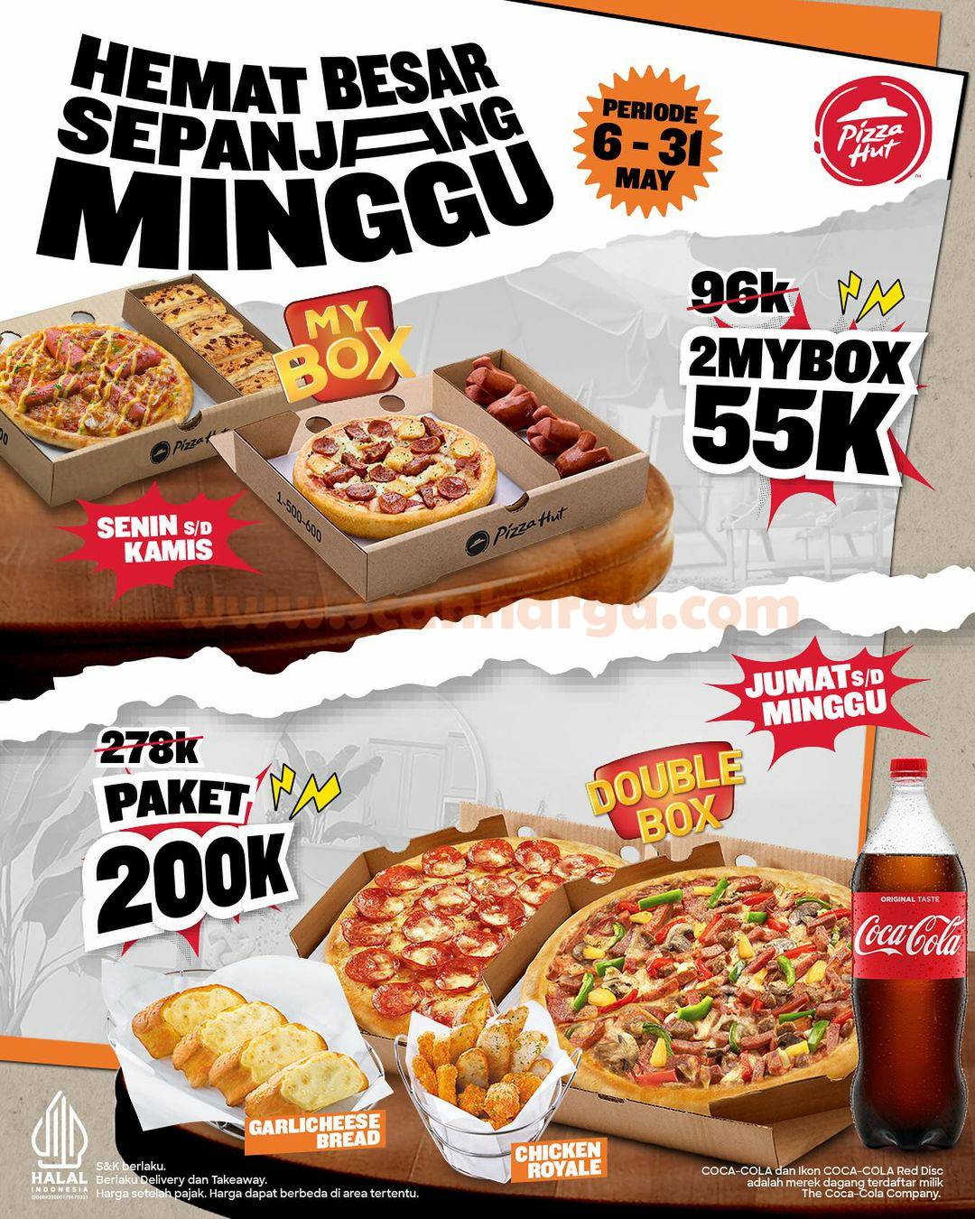 Promo PIZZA HUT Terbaru - Beli 2 My Box Hanya Rp. 55.000