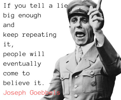 Goebbels commented on the use of the media. He was not saying the media of his time (radio, tv, and the filming of propaganda), was not inherently evil. He was referring to his use: it was only a method to spread the propaganda.