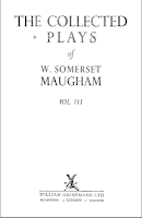 The Collected Plays, 1952 Heinemann - W. Somerset Maugham