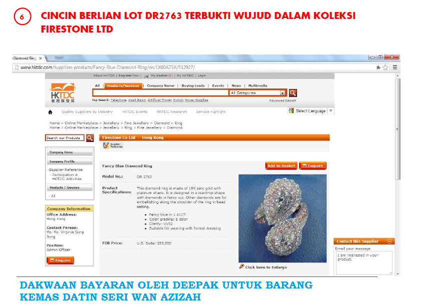 Dokumen Wan Azizah Kalahkan DS Rosmah Beli Berlian RM 13 