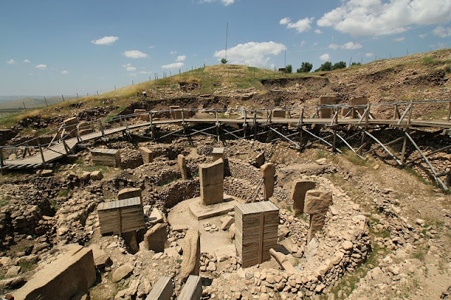 An overview of the Gobekli Tepe excavation site. 