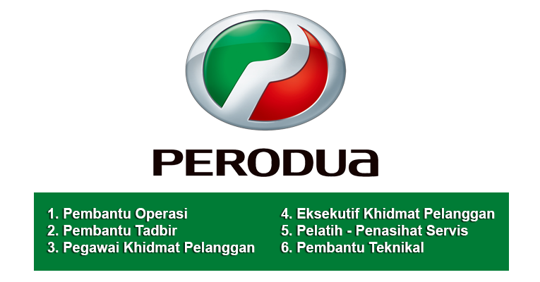 Jawatan Kosong di PERODUA 2020 - JOBCARI.COM  JAWATAN 