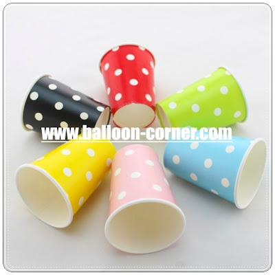 Gelas Kertas / Paper Cup Motif Polkadot