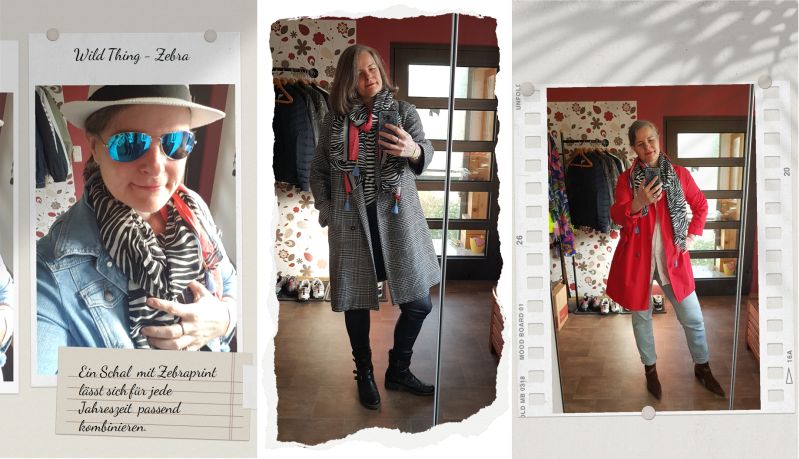 Wild Thing - ü30Bloggeraktion - Schal im Zebraprint ganzjährig kombinieren