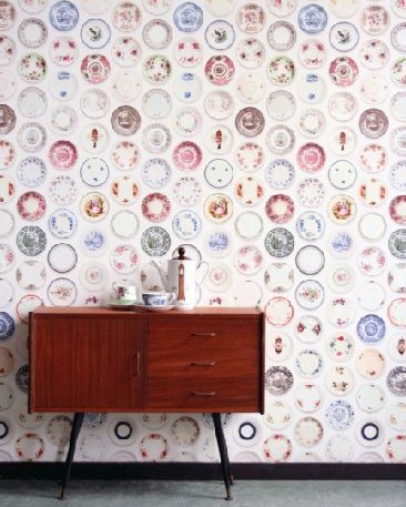 vintage wallpaper porcelain pattern