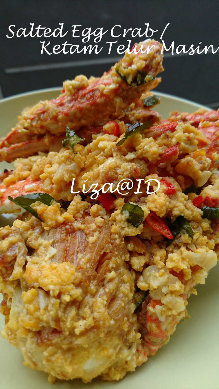 INTAI DAPUR: Ketam Goreng Telur Masin / Salted Egg Crab