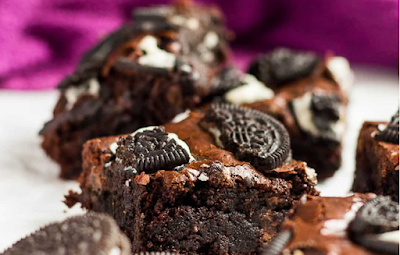 FUDGY OREO BROWNIES #oreo