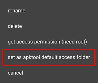 Default folder ApkTool