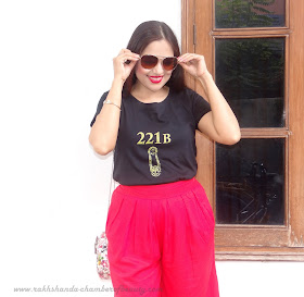 Culottes again- OOTD | 5 style tips to wear Culottes, how to wear culottes, fashion trends 2015, Stalkbuylove, floral bag from SBL, Indian fashion blogger, Chamber of Beauty