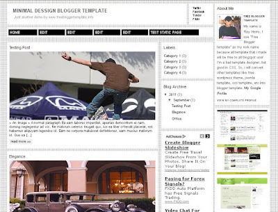 Minimal Dessign Blogger Template