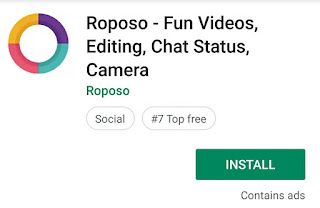 How To complete Roposo- Fun videos, editing, Chat status, Camer  self earning  100 point offer  in champ cash