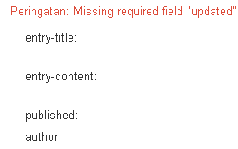 Cara Yang Benar Untuk Mengatasi Peringatan: Missing required field "updated".