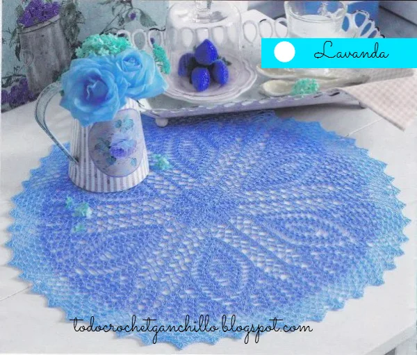 Patron de carpeta redonda crochet