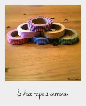  Carreaux deco tape en tissu