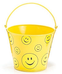 yellow happy face pail