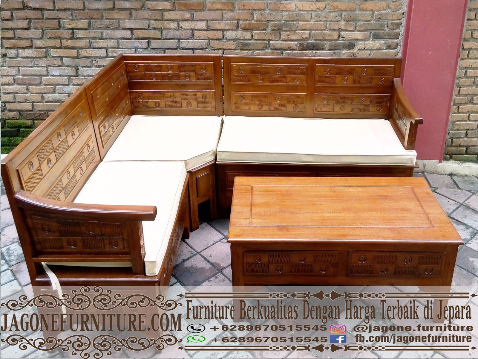  Kursi  Tamu  Kayu  Jati Murah  Jagone Furniture