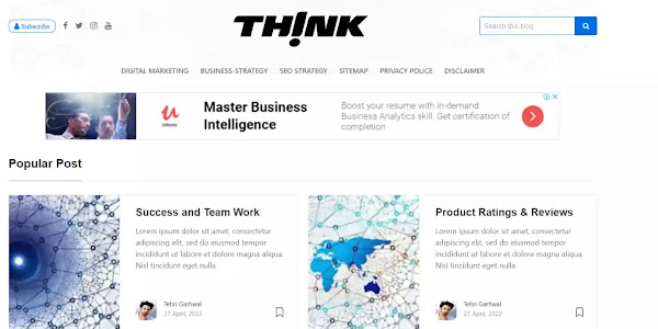 Think Responsive Blogger Template Free Download
