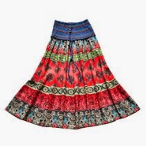 <br />DEHANG Women's Striped Maxi Skirt