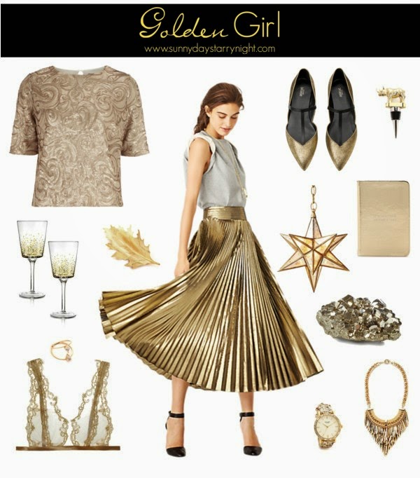 gold fashion and accessories