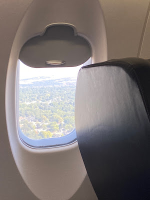 Boise Idaho from airplane window