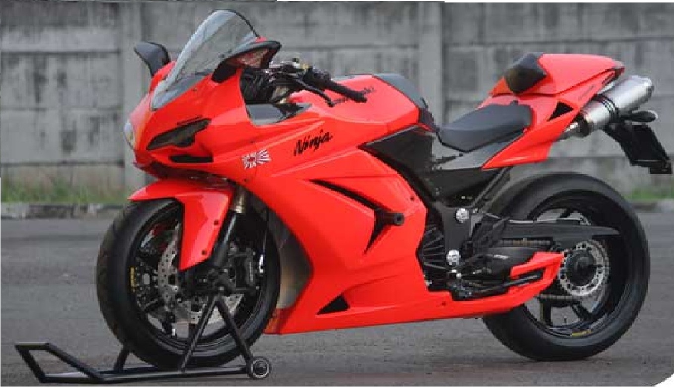 70 Gambar Sepeda Motor Ninja Merah Terupdate Daun Motor