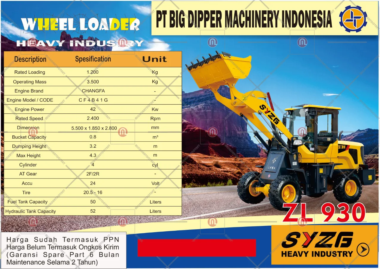 WHEEL LOADER SYZG TYPE ZL 930