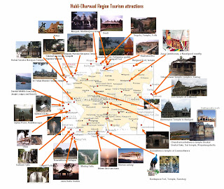 total Karnataka tourist information with attractions route guide