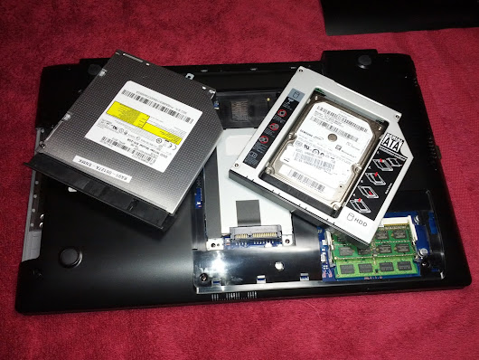 DVD and HDD in a replacement caddy