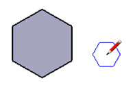 Contoh penggunaan tool polygon
