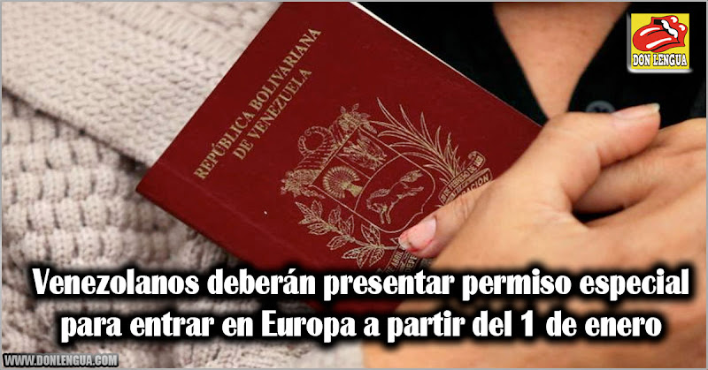 Venezolanos deberán presentar permiso especial para entrar en Europa a partir del 1 de enero