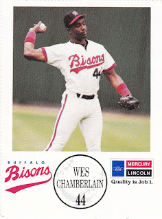 Wes Chamberlain 1990 Buffalo Bisons card