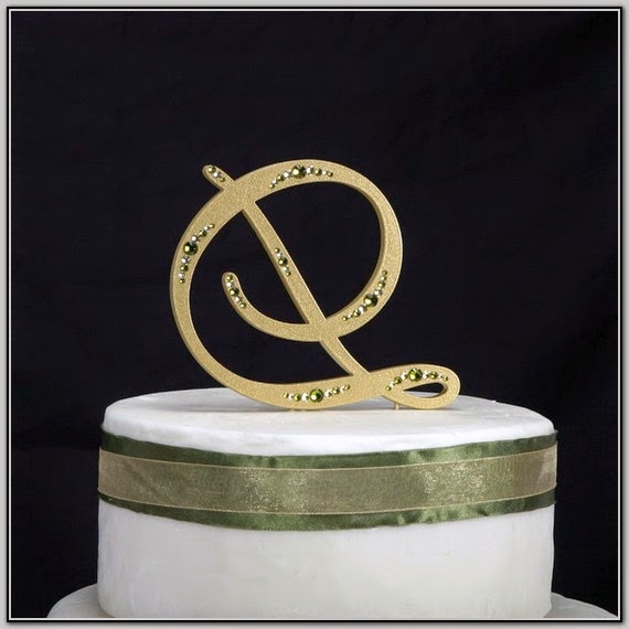 monogram cake toppers beautiful gold