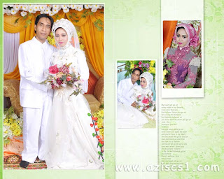 Frame foto untuk 3 gambar wedding