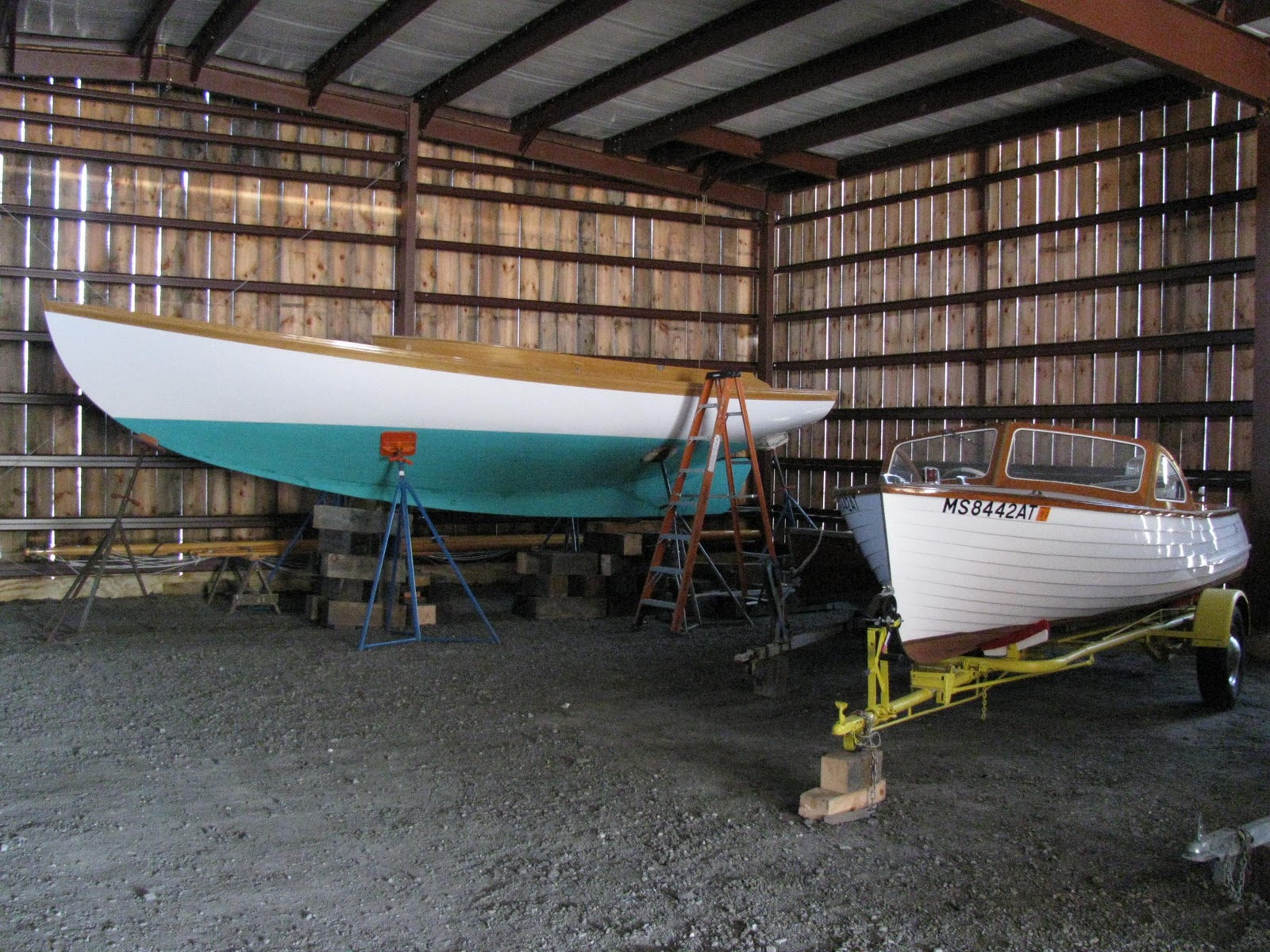  The Lyman lapstrake runabout is in for winter storage and maintenance