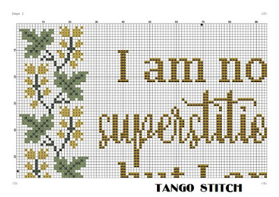 I am not superstitious funny cross stitch pattern