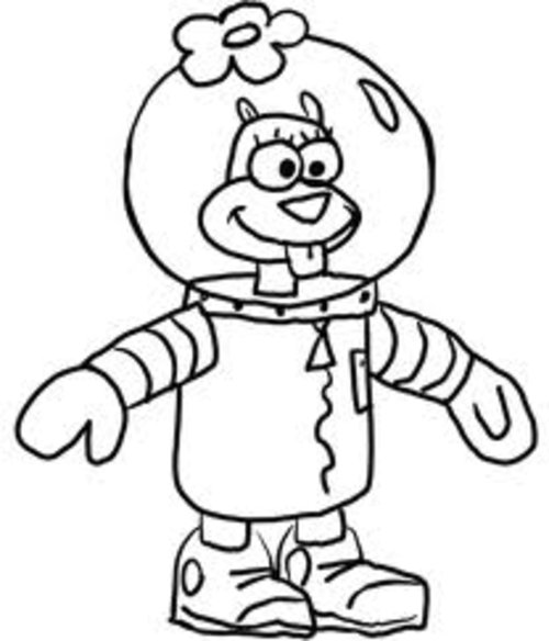 Sandy Cheeks Coloring Pages 8