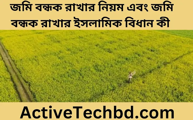 জমি বন্ধক রাখার নিয়ম