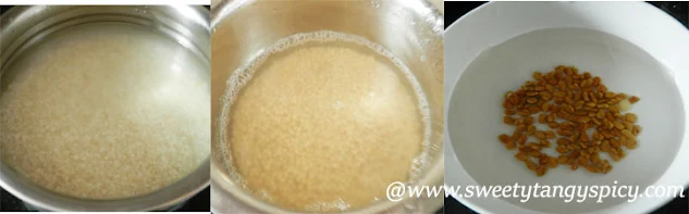 Soaked black gram, idli rice, and fenugreek seeds in separate bowls for idli batter preparation.