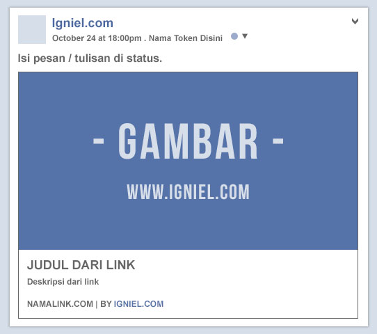 Cara Manipulasi URL / Link yang Dibagikan di Facebook - Igniel