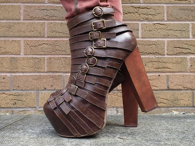 Jeffrey Campbell brown wrecker boots