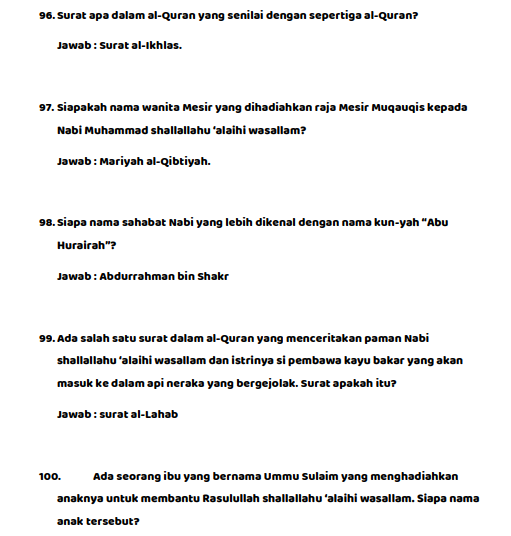 contoh latihan soal untuk anak tpa