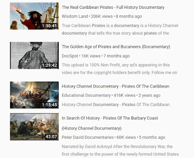 2 for important documentaries on the true nature of Pirates:   10 books on Political psychoapths and links to video documentaries on pirates:   https://narcissistdonaldtrump.blogspot.com/  plus 12 powerful 1 hour free videos by BBC, National Geographic and others on historical and current pirates: a metaphor for the Political Pirates in office worldwide:   https://www.youtube.com/results?search_query=pirates+documentary