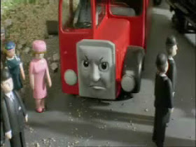 Bertie the bus with passengers they had the Great Race