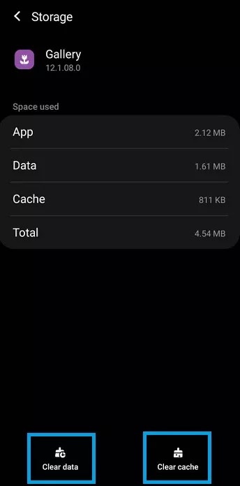 Clear Data and cache