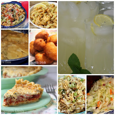 Social Media Roundup - What You Missed 7/12/23 - Tri-Color Italian Rotini Pasta Salad, Crunchy Ramen Noodle Salad, Pineapple Buttermilk Coleslaw, Old Fashioned Hand-Squeezed Fresh Lemonade, Air Fryer Garlic Shrimp, Smothered/Stewed Potatoes, Corn Fritters and Classic Southern Tomato Pie.