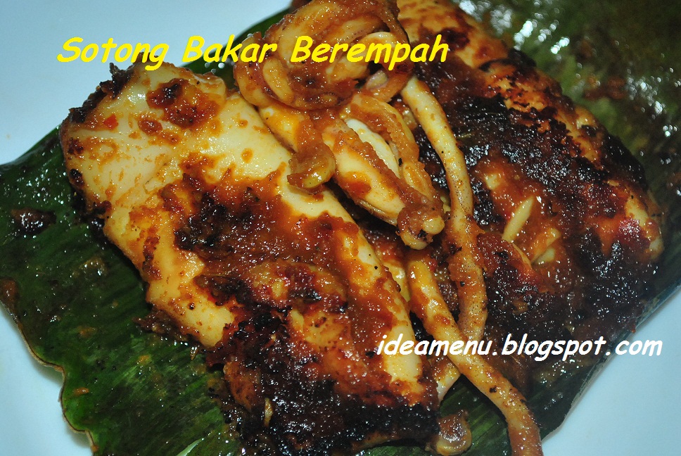 IDEAmenu: Pulut Gaul Nyior, Ikan Bakar Berempah, Kangkung 