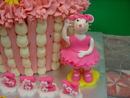 Angelina Ballerina with Mega Cupcake Flavour of cake Lemon Almond Cake 